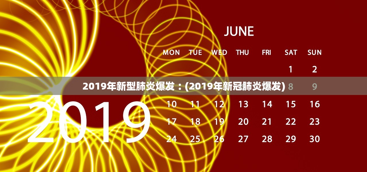 2019年新型肺炎爆发︰(2019年新冠肺炎爆发) 2019年新型肺炎爆发︰(2019年新冠肺炎爆发)