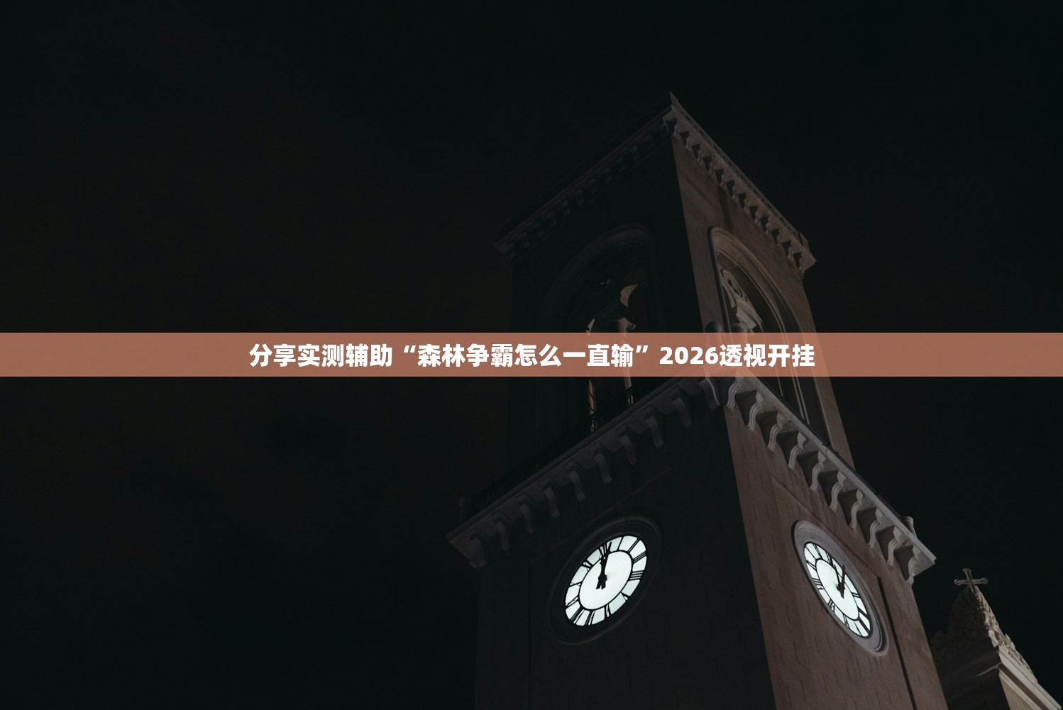 分享实测辅助“森林争霸怎么一直输”2026透视开挂