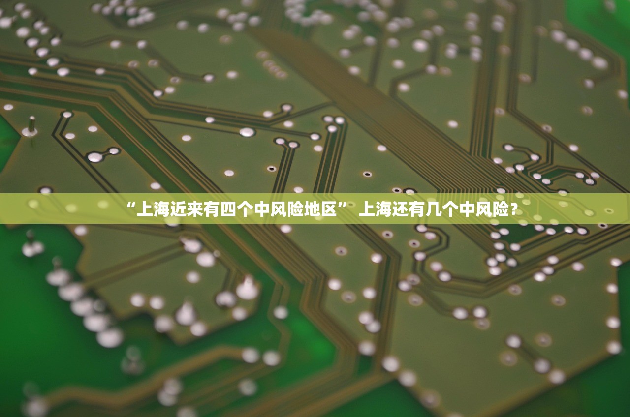 “上海近来有四个中风险地区” 上海还有几个中风险？