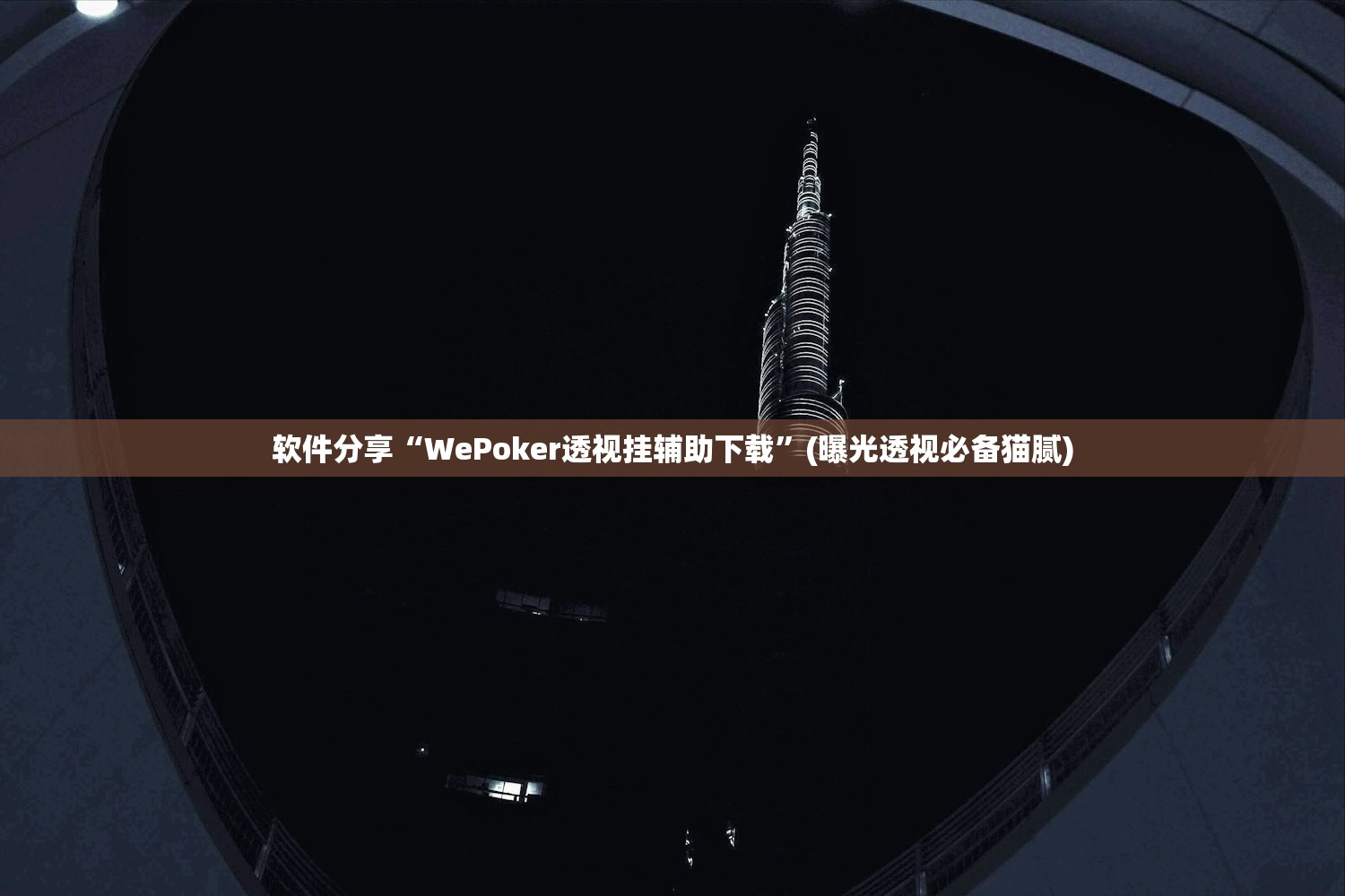软件分享“WePoker透视挂辅助下载”(曝光透视必备猫腻)